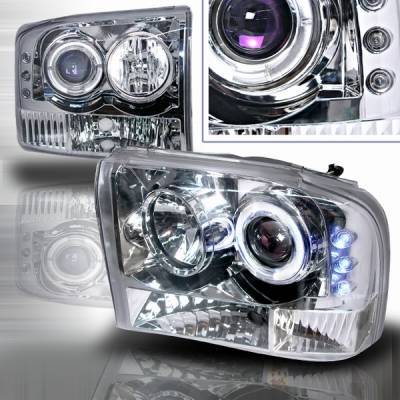 Ford F250 Custom Disco Projector Headlight - LED - LHP-F25099-YD