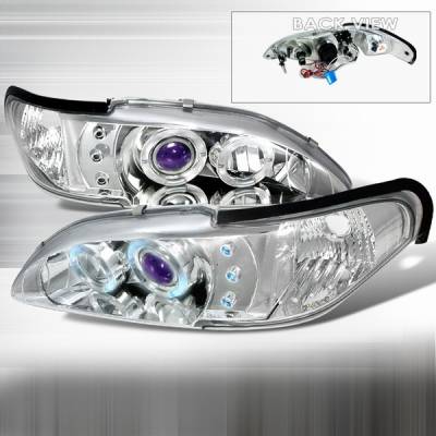 Ford Mustang Custom Disco Chrome Projector Headlights - 1PC - LHP-MUS94B