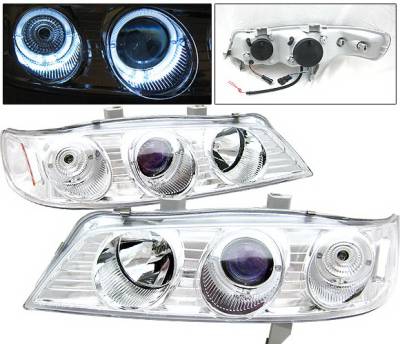 Honda Accord 4 Car Option Dual Halo Projector Headlights - Chorme - 1PC - LP-HA94CB-KS