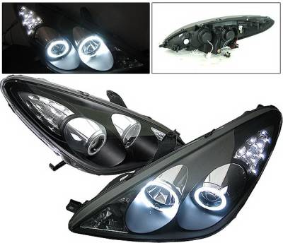 Lexus ES 4 Car Option CCFL Halo Projector Headlights - Black - LP-LES30005BF-KS