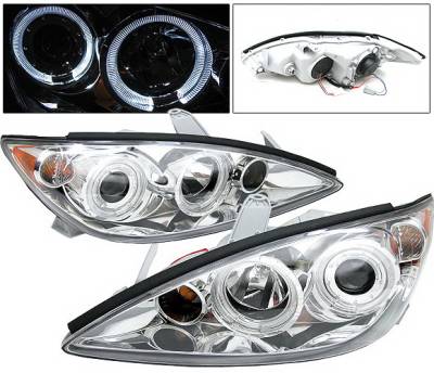 Toyota Camry 4 Car Option Halo Projector Headlights - Chrome - LP-TCA05CB-KS