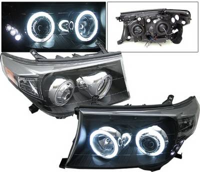 Toyota Land Cruiser 4 Car Option CCFL Halo Headlights - Black - LP-TLC08BF-KS