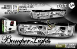 Chrome Sealed Beam Bumper Lights
