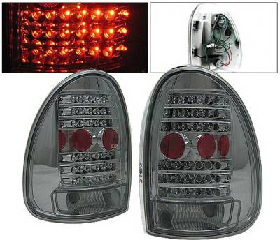 Dodge Caravan 4 Car Option LED Taillights - Smoke - LT-DC96LEDSM-KS