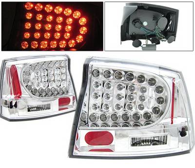 Dodge Charger 4 Car Option LED Taillights - Chrome - LT-DCHAR06LEDC-KS