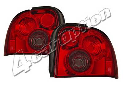 Dodge Neon 4 Car Option Taillights - Red & Smoke - LT-DN95RSM-KS