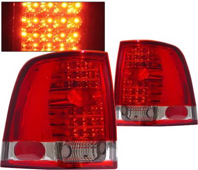 Ford Expedition 4 Car Option LED Taillights - Red & Clear - LT-FE03LEDRC-KS