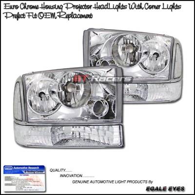 Euro Chrome Pro Headlights With Corner Lights