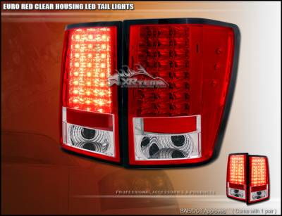 Custom - RED CLEAR LED TAIL LIGHTS - Image 1