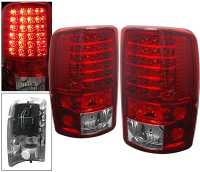 GMC Yukon 4 Car Option LED Taillights - Red & Clear - LT-GYD00LEDRC-6