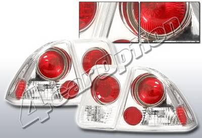 Honda Civic 4DR 4 Car Option Altezza Taillights - Chrome - LT-HC014A-KS