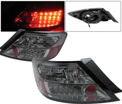 Honda Civic 2DR 4 Car Option LED Taillights - Smoke - LT-HC062LEDSM-YD
