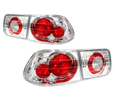 Honda Civic 2DR 4 Car Option Altezza Taillights - Chrome - LT-HC962A-YD