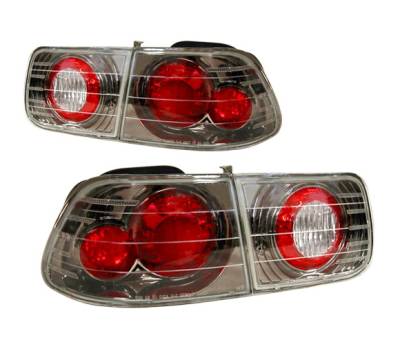 Honda Civic 2DR 4 Car Option Altezza Taillights - Gunmetal - LT-HC962G-YD