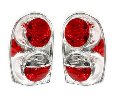 Jeep Liberty 4 Car Option Altezza Taillights - Chrome - LT-JL01A-KS