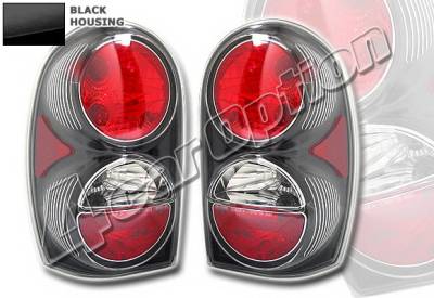 Jeep Liberty 4 Car Option Altezza Taillights - Black - LT-JL01JB-KS