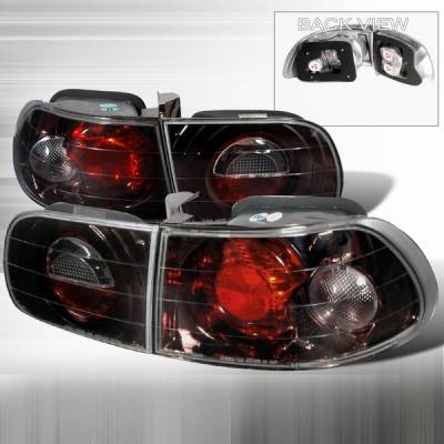 Honda Civic Custom Disco Smoke Taillights - LT-CV923G-YD