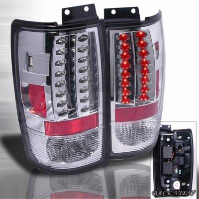 Ford Expedition Custom Disco Chrome LED Taillights - LT-EPED97CLED-YD