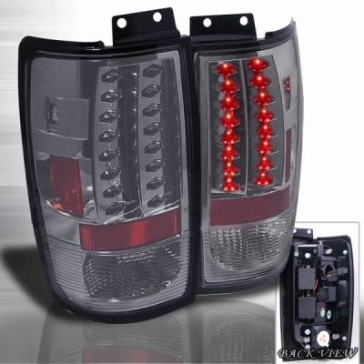 Ford Expedition Custom Disco Smoke LED Taillights - LT-EPED97GLED-YD
