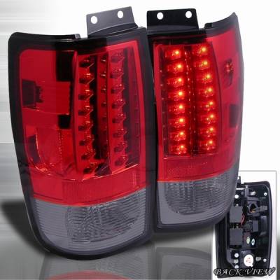 Ford Expedition Custom Disco Smoke LED Taillights - LT-EPED97RGLED-YD