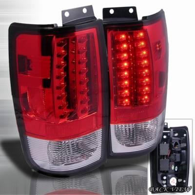 Ford Expedition Custom Disco Red LED Taillights - LT-EPED97RLED-YD