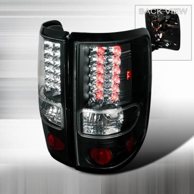 Ford F150 Custom Disco Black LED Taillights - LT-F15004JMLED-YD