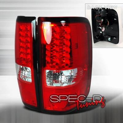 Ford F150 Custom Disco Red LED Taillights - LT-F15004RLED-YD