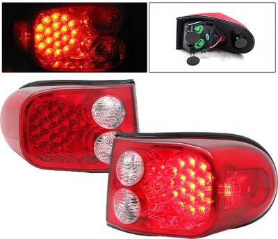 Toyota FJ Cruiser 4 Car Option LED Taillights - Red & Clear - LT-TFJC07LEDRC-9
