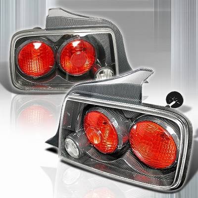 Ford Mustang Custom Disco Carbon Fiber Taillights - LT-MUS05CF-TM
