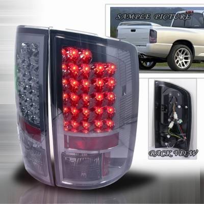Dodge Ram Custom Disco Smoke Euro LED Taillights - LT-RAM02GLED-YD