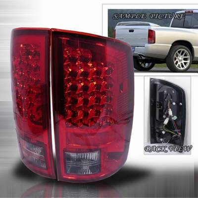 Dodge Ram Custom Disco Red & Clear Euro LED Taillights - LT-RAM02RLED-YD