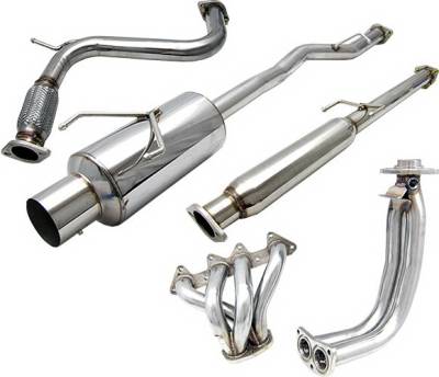 Honda Accord 2DR & 4DR 4 Car Option Cat-Back Exhaust System with Header - MUX2-HA94