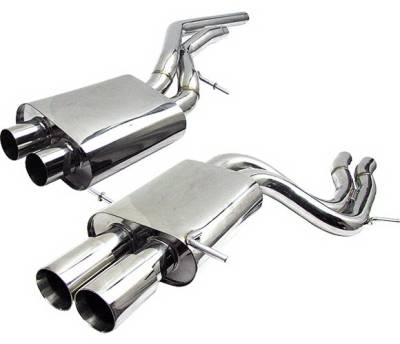 Audi S4 4 Car Option Cat-Back Exhaust System with Stainless Steel Tip - MUX-AAS4T