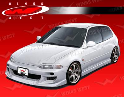 Honda Civic HB VIS Racing JPC Type A Side Skirts - 92HDCVCHBJPCA-004
