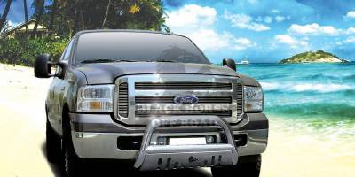 Ford Excursion Black Horse Bull Bar Guard with Skid Plate