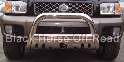 Nissan Pathfinder Black Horse Bull Bar Guard with Skid Plate