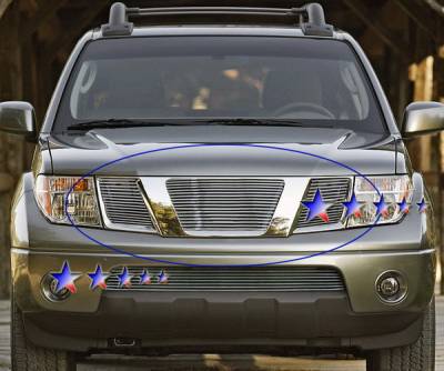 Nissan Frontier APS Billet Grille - without Logo Opening - Upper - Aluminum - N66505A