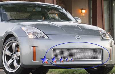 Nissan 350Z APS Wire Mesh Grille - Upper - Stainless Steel - N75414S