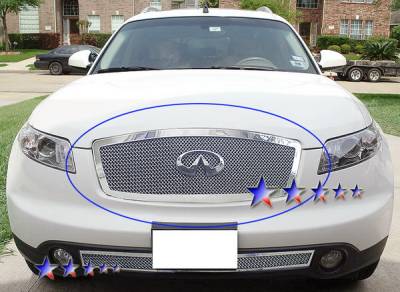 Infiniti FX45 APS Wire Mesh Grille - Upper - Stainless Steel - N75606T