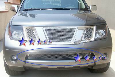 Nissan Frontier APS Wire Mesh Grille - Bumper - Stainless Steel - N76433T