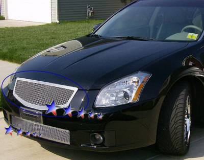 Nissan Maxima APS Wire Mesh Grille - Upper - Stainless Steel - N76463T