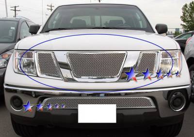 Nissan Armada APS Wire Mesh Grille - without Logo Opening - Upper - Stainless Steel - N76521T