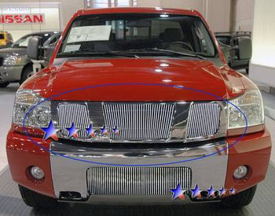 Nissan Titan APS Billet Grille - Upper - Aluminum - N85422V