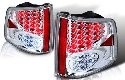 GMC Sonoma WinJet LED Taillight - Chrome & Clear - WJ20-0008-01