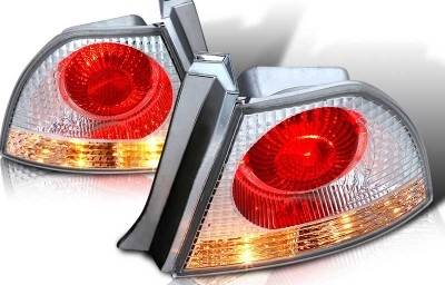 Honda Accord WinJet Altezza Taillight with Halo - Chrome & Clear - WJ20-0027-01