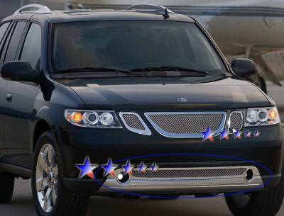 Saab 9-7 APS Wire Mesh Grille - Bumper - Stainless Steel - V75550T