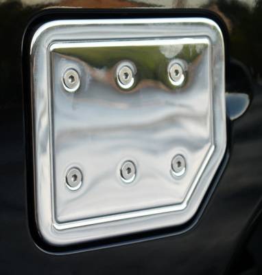 Nissan Titan Aries Stainless Chrome Fuel Lid with Hinge
