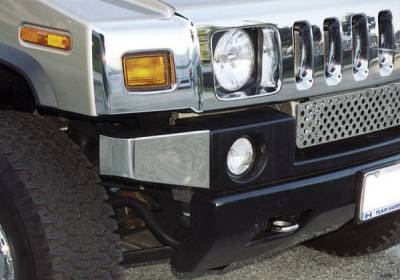 Hummer H2 Aries Front End Stainless Bumper Corners - Set
