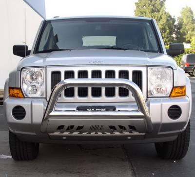 Jeep Commander Aries Bull Bar with Stainless Skid - 3 Inch