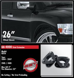 ReadyLift - ReadyLift Strut Extension Suspension Leveling Kit - 2 Inch Lift 33 Inch Max Tire - Image 3